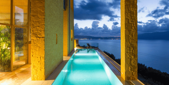 Exclusive Villa Athina featuring a private infinity pool with breathtaking sea views – Perfect for vacation rentals.